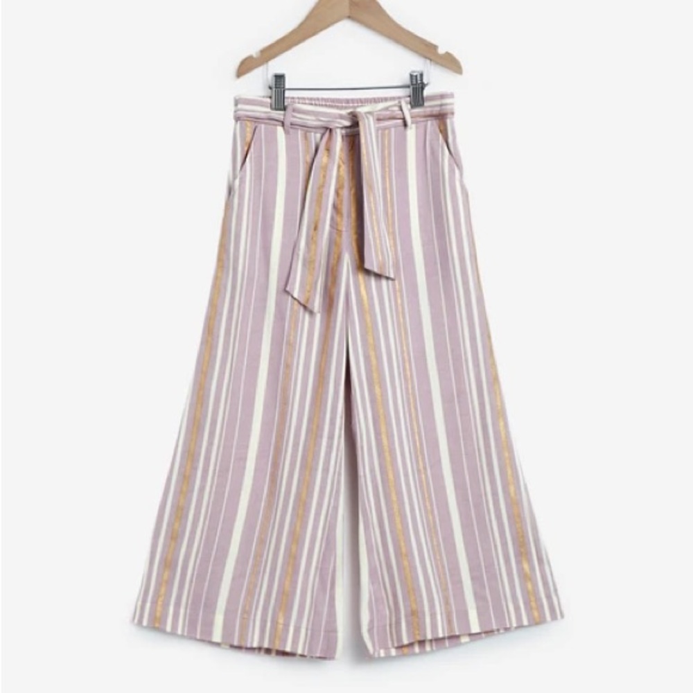 NWT Utsa Kids by Westside Light Purple Striped Palazzos Sz 11/12